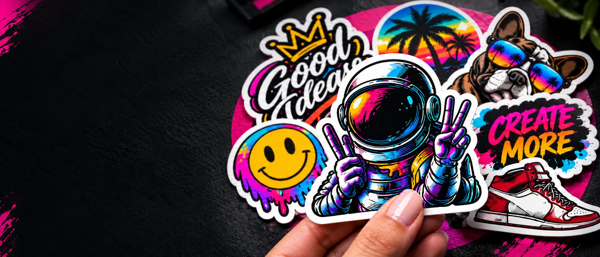 10 CUSTOM STICKERS.